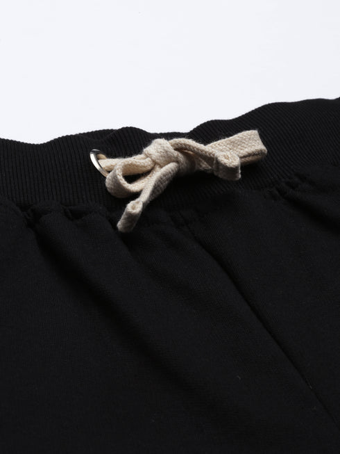 Black Solid Joggers